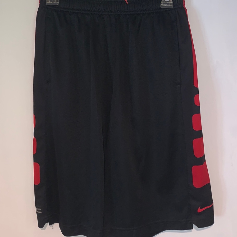Nike elite dri fit black and red shorts size YXL